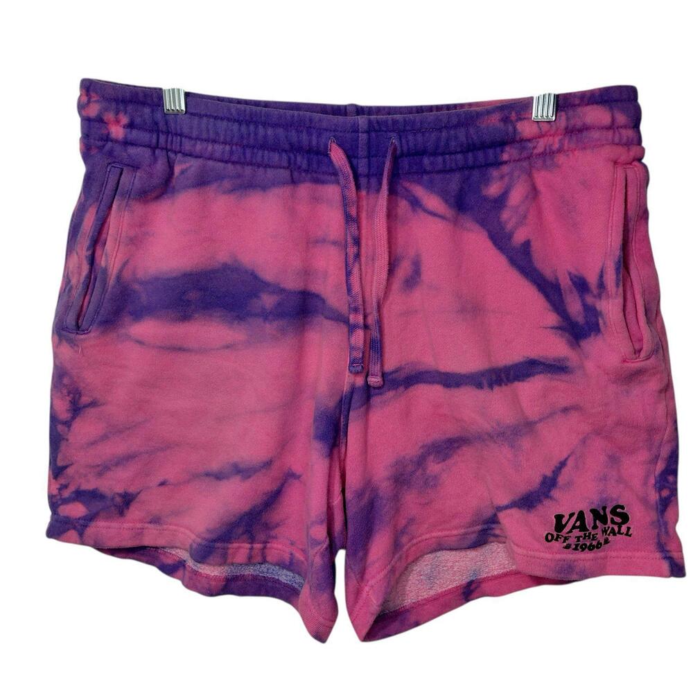 Vans Women's Small Purple and Pink Tie-Dye Summer Sweat Shorts